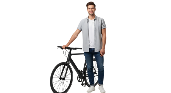 young man on a bicycle