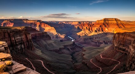 Grand Canyon National Park Arizona USA Majestic Landscape at Sunrise.