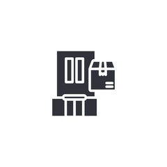 A warehouse shelf filled with stacked boxes symbolizing inventory management, storage organization, supply chain operations, and distribution systems.