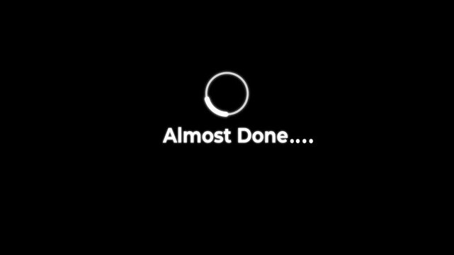 Almost Done Loading Animation &mdash; Final Stage Progress Indicator for Smooth Task Completion