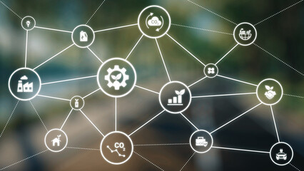 Sustainable business practices, green innovation, eco-friendly solutions, climate action, and...