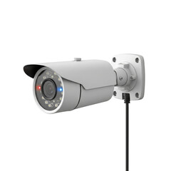 Security camera isolated on transparent background for surveillance and protection