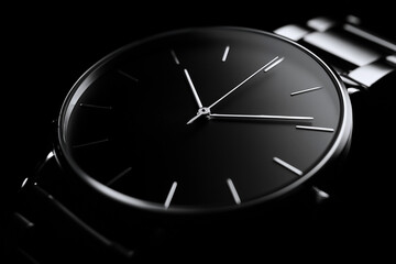 Minimal Black Luxury Watch