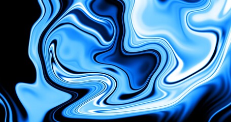 Abstract blue liquid texture creates a wavy swirling for an artistic wallpaper design