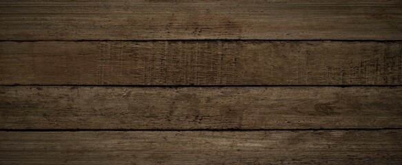 Fototapeta premium Dark wood background, old black wood texture for background