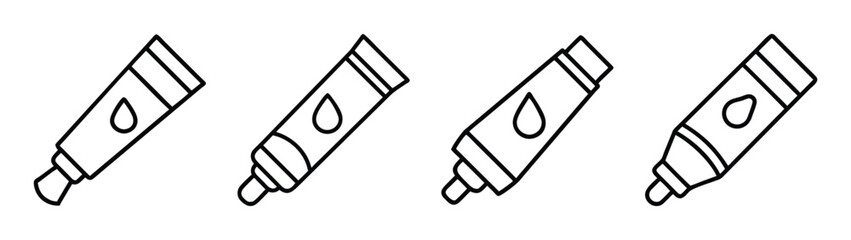 Marker pen set outline drawing for coloring book stationery art supply school education design vector