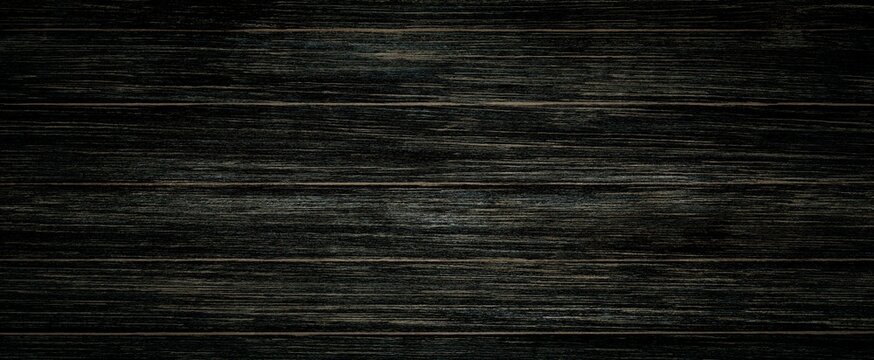 Dark wood background, old black wood texture for background