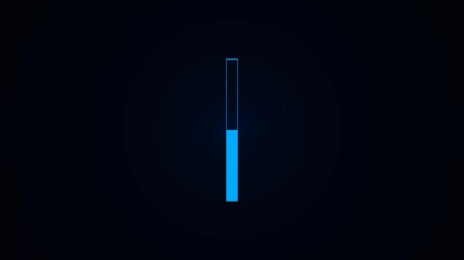 Animated loading bar icon progress bar digital interface loading icon - Powered by Adobe