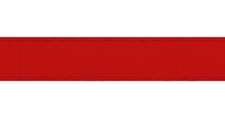 Seamless Red Band or Tape for Backgrounds and Borders, Cut Out, Clipping Path, Isolated on a Transparent PNG Background.