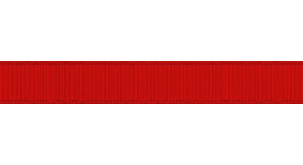 Vibrant Red Cloth Ribbon for Crafts, Decoration, or Fashion, Cut Out, Clipping Path, Isolated on a Transparent PNG Background.