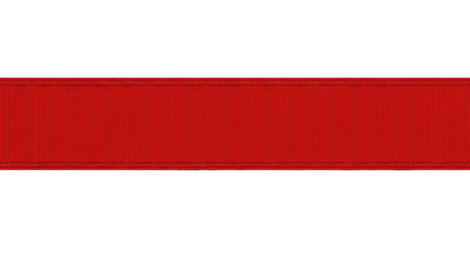 Seamless Red Band or Tape for Backgrounds and Borders, Cut Out, Clipping Path, Isolated on a Transparent PNG Background.