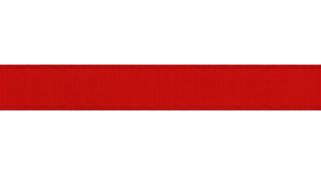 Vibrant Red Cloth Ribbon for Crafts, Decoration, or Fashion, Cut Out, Clipping Path, Isolated on a Transparent PNG Background. - Powered by Adobe