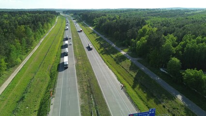Rural transportation route in natural landscape