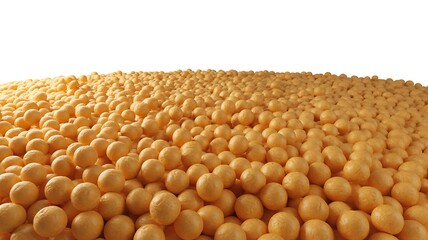 A vast textured field of countless small orange round objects