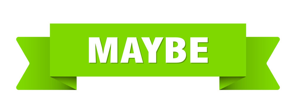 maybe ribbon isolated on transparent background. maybe ribbon