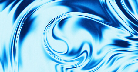 Abstract blue liquid wave texture with flowing soft ripples and light splash 