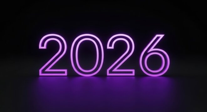 The Year Ahead Neon Glow of Twenty Twenty Six
