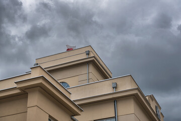 ARCHITECTURE - A beautiful railway station building from 1929 in the modernist style in Zbaszyn
