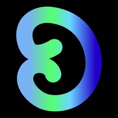 An abstract gradient line art 