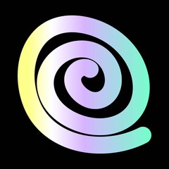 A gradient line circle illustration