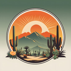 vector illustration of a desert landscape