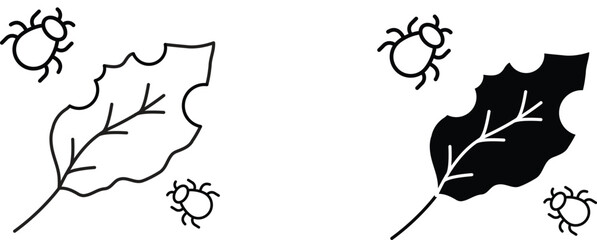 Fototapeta premium pest plants icon vector graphic illustration with white background flat hand made icon fill icon .
