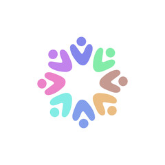 PEOPLE CONNECTED UNION TEAM TEAMWORK SIGN LOGO
