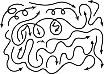 Collection of Hand Drawn Arrows in Different Directions and Styles