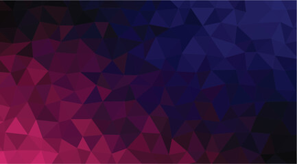 Obraz premium Low Poly Abstract Background - Geometric Blue and Magenta Triangle Pattern