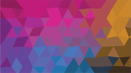 Bold Low-Poly Gradient Background in Fuchsia, Cerulean, and Earthy Gold Tones