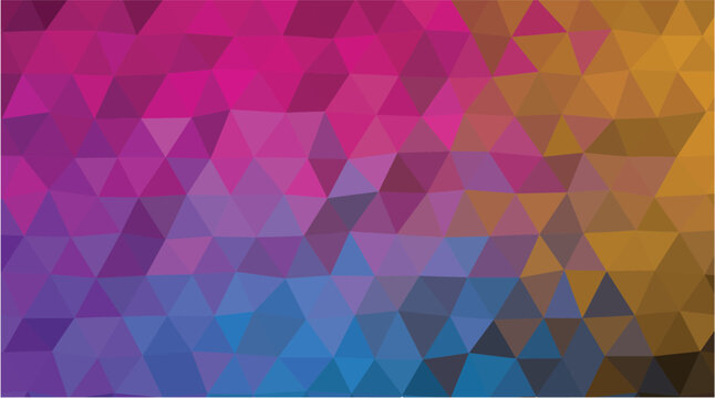 Multicolor Low-Poly Triangle Texture in Hot Pink, Teal, and Warm Gold