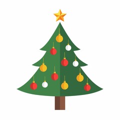 arbol navideño, esferas, navida, árbol, vacaciones, decoraciones, árbol de navidad, abeto, celebraciones, estrella, bailes, año, regalo, nuevas, languidecer, verde, de invierno, vector, año nuevo