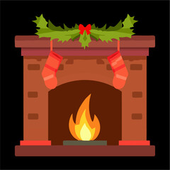 Fototapeta premium vector, chimenea, navidad, santa, navida, bujía, fuego, llama, ilustración, celebraciones, icono, alumbrado, decoraciones, símbolo, vacaciones, designio, cera, ardiente, acomodador, lámpara, cardar