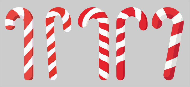 baston, caramelo, navida, baston, baston navide&ntilde;o, vector, s&iacute;mbolo, decoraciones, ilustraci&oacute;n, bombones, designio, icono, rayado, color, alimento, celebraciones, vacaciones, azucarar, figura, bandera