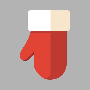 guante, guante de santa, santa, papa noel, navidad, rojo, icono, vector, s&iacute;mbolo, ilustraci&oacute;n, exclamaci&oacute;n, firmar, acn&eacute;, designio, apuntar, mano