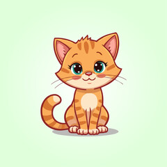 Fototapeta premium vector illustration of a cat