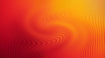 Wavy Lines Gradient, Curving Pattern, Textured Abstract Background, Orange and Red Blend