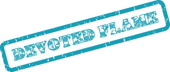 Captivating Devoted Flame textual stamp signifying enduring passion and unwavering commitment