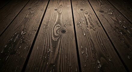 Rustic wooden floorboards with visible grain and texture