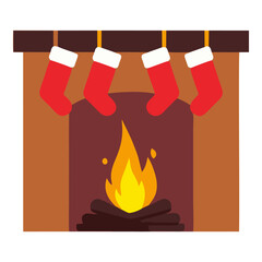 vector, chimenea, navidad, santa, navida, bujía, fuego, llama, ilustración, vector, celebraciones, icono, alumbrado, decoraciones, símbolo, vacaciones, designio, cera, ardiente, acomodador, lámpara