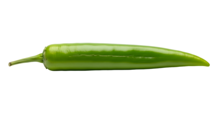 green chili isolated on white, spicy food concept
