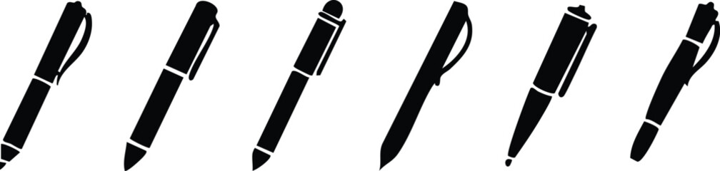 Pen Icon set. classic hand writing tool for calligraphy. Copywriting Related Vector, pen logo silhouette vector design template premium, sign up icon. Vector illustration !