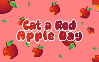 Vector graphic of Eat a Red Apple Day ideal for Eat a Red Apple Day celebration.
