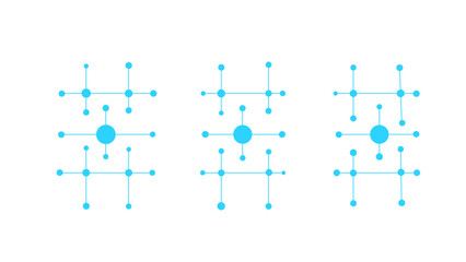 High tech circuit board connection system. Futuristic technology design elements.