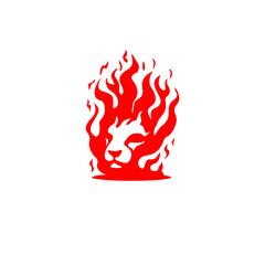 Flame Lion Head Vector, Aggre...