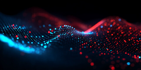 Complex mesh of glowing blue data connections forming abstract digital communication web