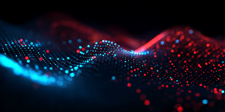 Complex mesh of glowing blue data connections forming abstract digital communication web