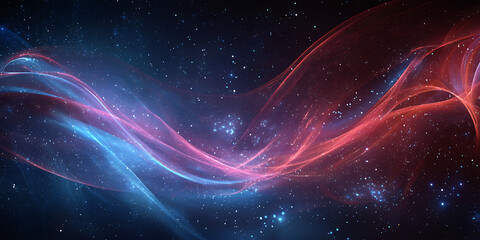 Glowing orange data wave over teal network grid in futuristic technology landscape