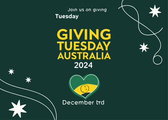 Giving Tuesday Australia 2024 Join Us on Giving Tuesday December 3rd for Charitable Donations Promotional