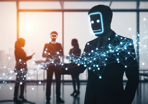 Artificial intelligence and network connection in business office